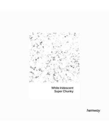 Hemway Premium Ultra Sparkle White Iridescent Glitter - Multi-Purpose Super Chunky Flake for Arts Crafts Nails Cosmetics & Festivals - 100g / 3.5oz - Buy Online on GoSupps.com