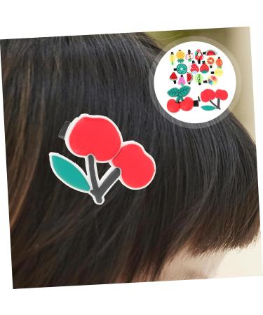 minkissy 2 Set Metal Hair Barrettes Cherry Hair Clip Metal Snaps Colorful Hair Clips Snap Barrettes Metal Hair Claw Clips Hair Clip for Girls Hair Accessories Hair Buckle Hairpin Kiwi - Buy Online on GoSupps.com