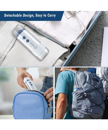 Portable Cordless Water Flosser by Megainvo - 4 Modes, Rechargeable & Waterproof Dental Oral Irrigator for Home & Travel - Blue - Buy Online on GoSupps.com