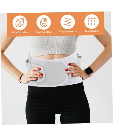 Sports Belt Back Brace for Lower Back Support | Breathable Uterus Protector | Adjustable Trimmer Corset - Silver 115x23x1CM - Buy Online on GoSupps.com