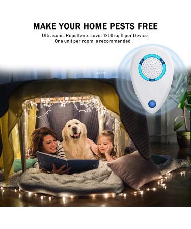 Ultrasonic Pest Repeller 4-Pack: Electronic Plug-in Sonic Control for Mosquitoes, Roaches, Ants, Mice, Bugs, Rodents, Insects, Spiders - Buy Online on GoSupps.com