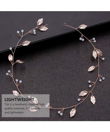 Minkissy Rose Gold Leaf Hair Vine - Bridal Headband & Wreath for Bridesmaids | Elegant Wedding Hair Accessories - Buy Online on GoSupps.com