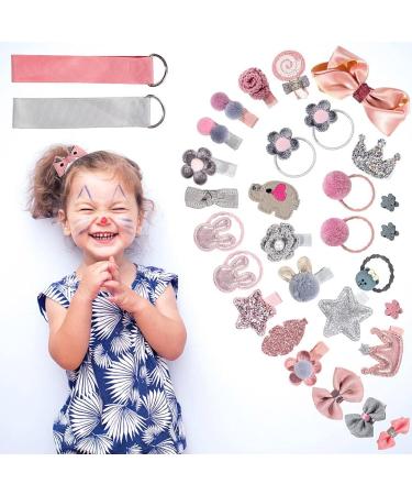 36PCS Baby Hair Clips for Girls | Hair Barrettes & Ties for Toddlers | Kids Accessories for Birthday & Christmas Gift - Buy Online on GoSupps.com