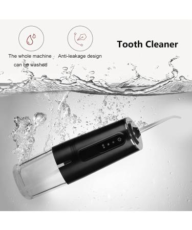240ml Portable Oral Irrigator - Cordless Rechargeable Water Flosser with 3 modes | USB Waterproof Dental Floss Cleaner (Black) - International Shipping Available - Buy Online on GoSupps.com
