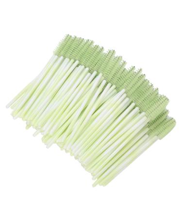 Mascara Wand Eyelash Brush Disposable Eyelash Spoolie for Women Beauty Girl Eyelash(green)