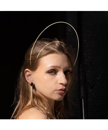 Lurrose Gold Goddess Headpiece | Bridal Wedding Headband for Halloween Cosplay | Tiara Crown Headwear | Style 1 - Buy Online on GoSupps.com