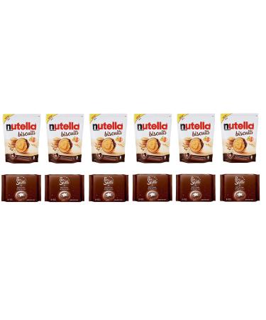 Ferrero Lot de 12 biscuits remplis Ferrero Nutella Biscuits (6 x 304 g) Mulino Bianco Pan di Stelle Biscocrema (6 x 168 g)