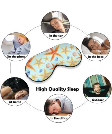 Starfish and Shells Sleep Mask - Adjustable Eye Cover for Sleeping and Travel - Buy Online on GoSupps.com