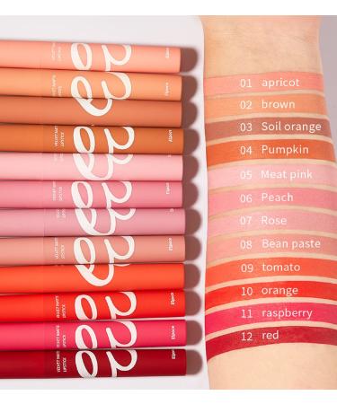 12 Colors Matte Lipstick Set - Waterproof, Long Lasting & Non-stick Cup Lip Makeup - Nude Shades - 12 Pcs Gift Set - Buy Online on GoSupps.com
