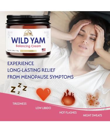 Wild Yam Cream for Hormone Balance | 100% Organic Estrogen Cream for Women | PMS Perimenopause & Menopause Support | All Skin Types - Buy Online on GoSupps.com