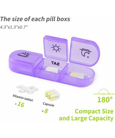 Weekly Pill Organizer 3 Times a Day - Moisture-Proof 7 Day AM PM Pill Boxes | Ideal Medicine & Vitamin Storage - Buy Online on GoSupps.com