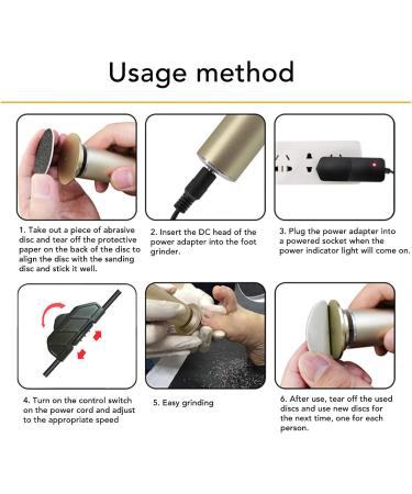 Callus Sandpaper Discs Exfoliation Sandpaper Discs Tip for Electric Foot Grinder - Buy Online on GoSupps.com
