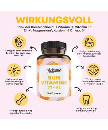 Vitamin D3 K2 Omega 3 & Calcium Magnesium Zinc - 180 Capsules High Dose - Supports Bone Health & Immune Function - Buy Online on GoSupps.com