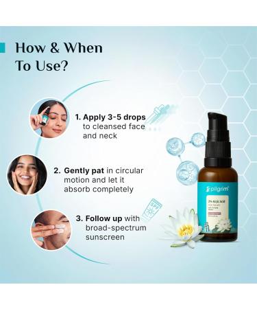 Pilgrim Face Serum for Uneven Tone & Dark Spots with 1% Alpha Arbutin | Lightweight Daily Serum for Smooth Even-Looking Skin | Suitable for All Skin Types | 1.01 Fl Oz (30ml) - Buy Online on GoSupps.com