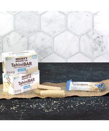Mighty Sesame Tahini Bars - Vanilla 100 Cal, 6ct Pack of 2 | 0.63oz - 12 Packs - Buy Online on GoSupps.com