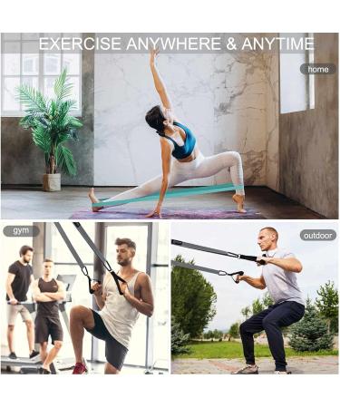 GAIYAH FITNESS Long Fabric Resistance Bands Set for Women - Pull Up & Stretch Bands with Handles in Green, Pink, Gray & Black - Buy Online on GoSupps.com