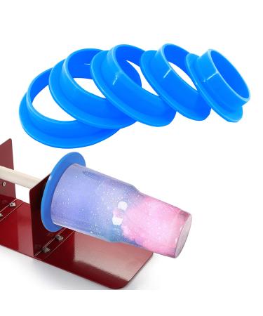 5 Pcs Tumbler Shields for Epoxy Resin Paint, Cup Turners for Tumblers,Shield for Epoxy Rims, Spray Paint for Tumblers Epoxy,Tumbler Protector for Epoxy Glitter for Resin,Clean Glitter Cup Accessories Blue
