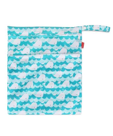 Damero Wetbag Nasp x - Reusable Diaper Bag for Babies | Medium Whale Design | Perfect for Diapers Dirty Clothes & Accessories - Buy Online on GoSupps.com
