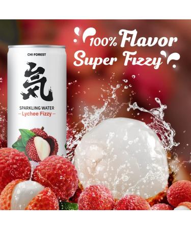 CHI FOREST Fizzy Lychee Sparkling Water 11.15 fl oz (Pack of 24) - Refreshing and Delicious - Buy Online on GoSupps.com