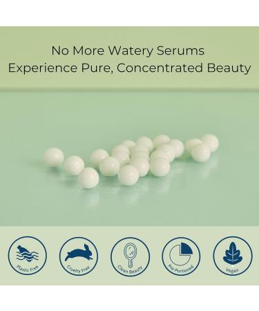Vitality Pearl Beads Solid Serum - K-Beauty Vegan Skincare for Hydrated Glowing Skin | Anti-Aging Brightening with Niacinamide & Seaweed | Plastic-Free Packaging - Buy Online on GoSupps.com