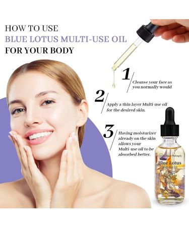 NP Blue Lotus Multi-Use Oil - Organic Essential Oil for Face, Body, and Hair - 2 Fl Oz - Buy Online on GoSupps.com