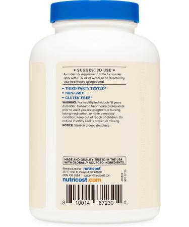 Nutricost Grass Fed Beef Liver Capsules 3000mg - 240 Capsules (750mg Per Cap) | Non-GMO, Gluten Free, Hormone-Free, Pasture-Raised - Buy Online on GoSupps.com