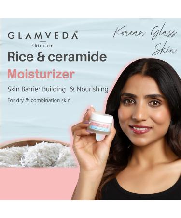 Korean Glass Skin Rice & Ceramide Moisturizer - Nourishing Skin Barrier Reduces Fine Lines & Age Spots - 50ml (1.69 Fl Oz) - International Shipping - Buy Online on GoSupps.com