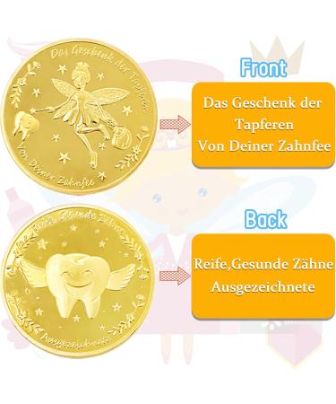 Veekay Tooth Fairy Coins - 10 Piece Goldtaler Set | Perfect Gifts for Kids | Commemorative Tooth Fairy Souvenirs - Buy Online on GoSupps.com