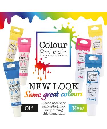 COLOUR SPLASH Coral Food Colouring Gel Tube - 25g Highly Concentrated Edible Ingredients for Vibrant Cakes - Buy Online on GoSupps.com