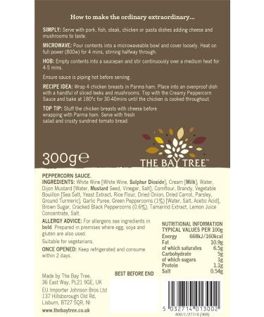 Bay Tree Peppercorn Sauce 300g - Rich and Creamy Peppercorn Sauce - Buy Online on GoSupps.com