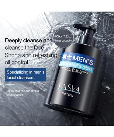 Exfoliating Face Wash for Men | Daily Sea Salt Cleanser & Skin Care Scrubber | Best Gift for Men - Buy Online on GoSupps.com