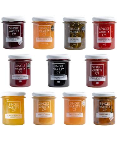 Single Variety Jam Pick N Mix - Create Custom Combo with 10+ Flavours | Jalapeno Jam Blood Orange Lemon Marmalade Strawberry | Gift Set for Jam Lovers - Pack of 4 x 225g