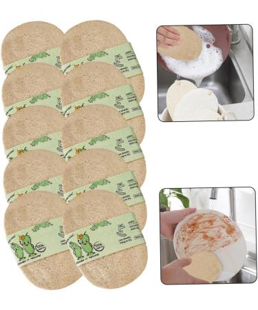 Loofah Sponge Dish Cloth Natural Loofah Dish Brush Cleaning Pad Scrubber for Kitchen 10PCS Natural Dish Scrubber - Buy Online on GoSupps.com