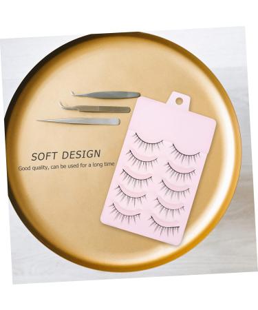 POPETPOP 5 Pairs Fake eyelashes Handmade Lashes Beauty Eyelashes Cosmetics Eyelashes Transparent Band Eyelash Cat Eyes Eyelashes 3D Faux Lashes chemical fiber girl False Eyelashes woman - Buy Online on GoSupps.com