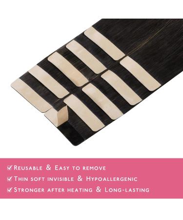 Salife Tape In Extensions | Real Hair Balayage Natural Black to Chestnut Brown - 10pcs 30cm 20g Invisible Hair Extensions - Buy Online on GoSupps.com
