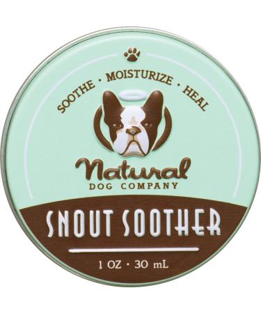 Natural Dog Company Snout Soother Dog Nose Balm | Protects and Heals Chapped, Rough, Crusty, and Dry Noses | Vegan and Organic Skin Soother for All Dog Breeds and Sizes 1oz Tin