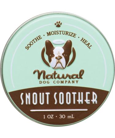 Natural Dog Company Snout Soother Dog Nose Balm | Protects and Heals Chapped, Rough, Crusty, and Dry Noses | Vegan and Organic Skin Soother for All Dog Breeds and Sizes 1oz Tin