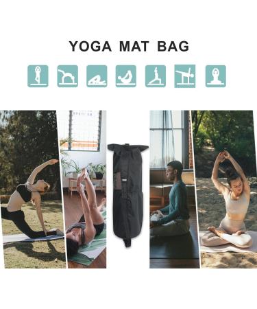 Explore Land Oxford Yoga Mat Storage Bag with Breathable Window and Large Pocket - Fits 1/2 Inch Yoga Mat - Black - Buy Online on GoSupps.com