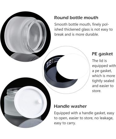 WINSDL Cream Containers - 30ml Glass Bottles (Set of 6) for Cosmetic Ointments - Safe & Durable - Buy Online on GoSupps.com