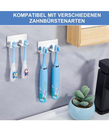 Wayasi Wall-Mounted Electric Toothbrush Holder - No Drilling SUS304 Stainless Steel Storage for Kids & Adults - Buy Online on GoSupps.com