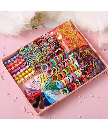 Hcliptie 780 pieces gift set hair jewelry baby little girl hair clip grinding ties toddler hair clip hairpins set headdress light multi -colored - Buy Online on GoSupps.com