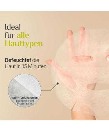 Moisturizing Cloth Masks Set - 5 Masks with Cica Serum & Centella Asiatica for Repaired Calmed Skin | Ardaraz - Buy Online on GoSupps.com