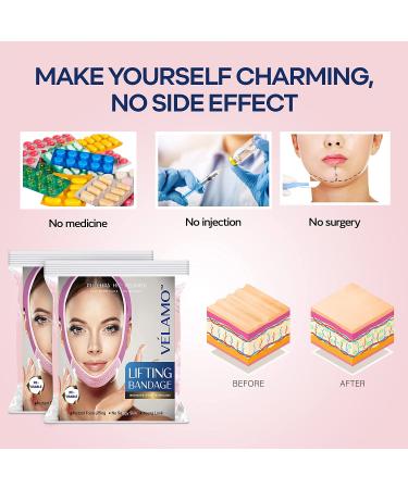 VELAMO Reusable V Line Mask - Double Chin Reducer & Face Lifting Belt - Buy Online on GoSupps.com