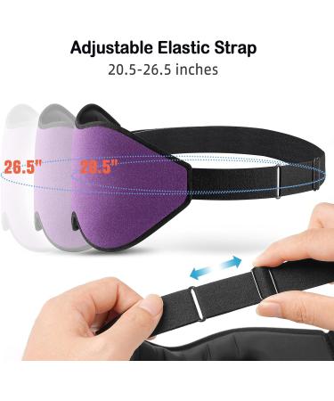 LitBear Sleep Mask - Light Blocking Eye Mask for Women and Men - Soft 3D Comfortable Sleeping Mask with Adjustable Elastic Strap - Ideal for Side Sleepers and Travel - Purple - Buy Online on GoSupps.com