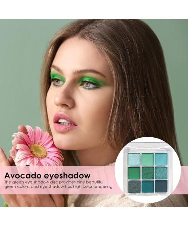  Nixiara Green Eyeshadow eyeshadow for green eyes avocado eyeshadow palette 9 pigmented colors Professional waterproof makeup for green eyes - Buy Online on GoSupps.com