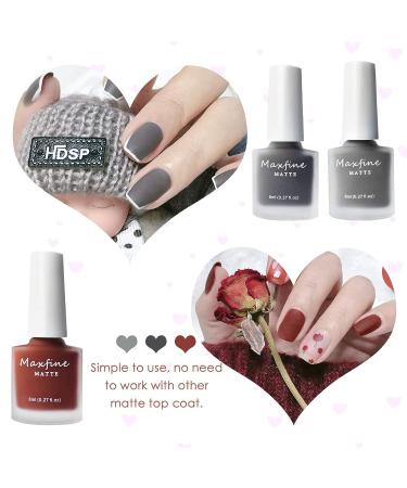 LOKFAR 6 Colors Matte Nail Polish Set - Mist Effect Velvet Gel Kit for Long Lasting Waterproof Nail Art - 8 ml/Bottle - Buy Online on GoSupps.com