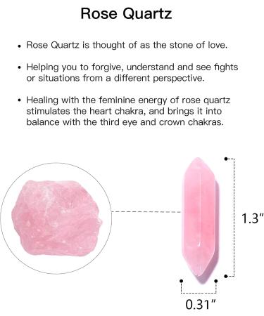 Rose Quartz Crystal 10 PCS Hexagonal Healing Reiki Stone Pendants - Bulk for Jewelry Making - Buy Online on GoSupps.com