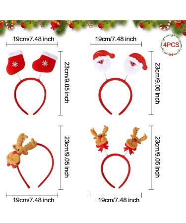 4 Pieces Christmas Headbands Christmas Party Costume Headwear Reindeer Santa Christmas Socks Headbands Christmas Party Headwear Christmas Hair Band for Christmas Holiday Party and Decoration - Buy Online on GoSupps.com