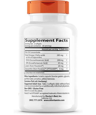 Doctor's Best Natural Vision Enhancers with FloraGlo Lutein - 60 Softgels | Eye Health Support - Buy Online on GoSupps.com