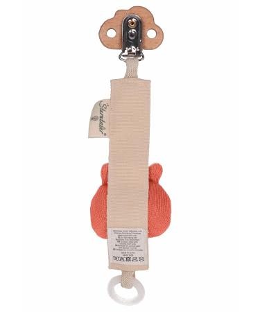 Sterntaler Baby Girl Pacifier Chain Enna - Eco-Friendly Squirrel Motif Pacifier Band in Recycled Coral - Buy Online on GoSupps.com